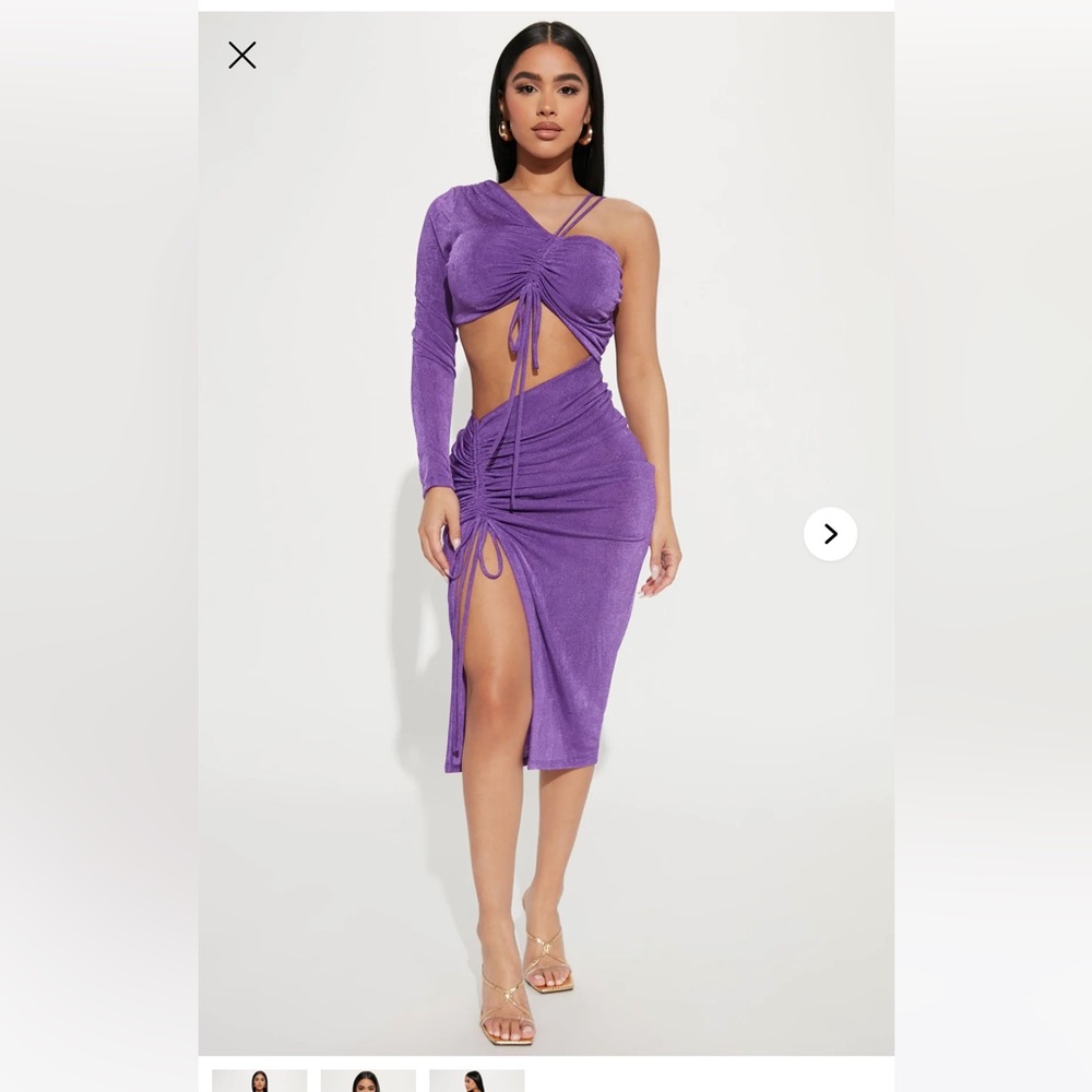 Fashion Nova Purple Ruched Pencil Skirt